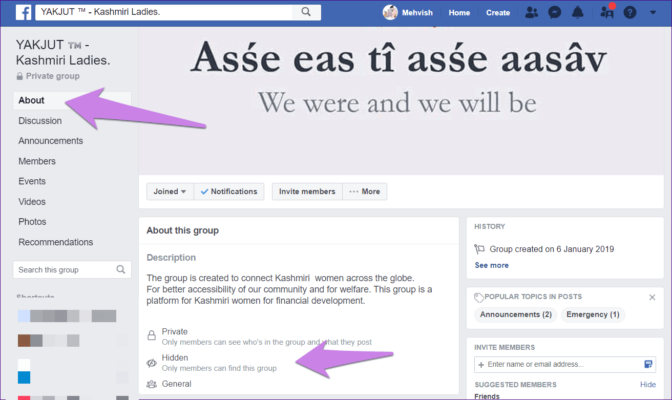Facebook Closed Secret And Private Group Privacy Settings 7