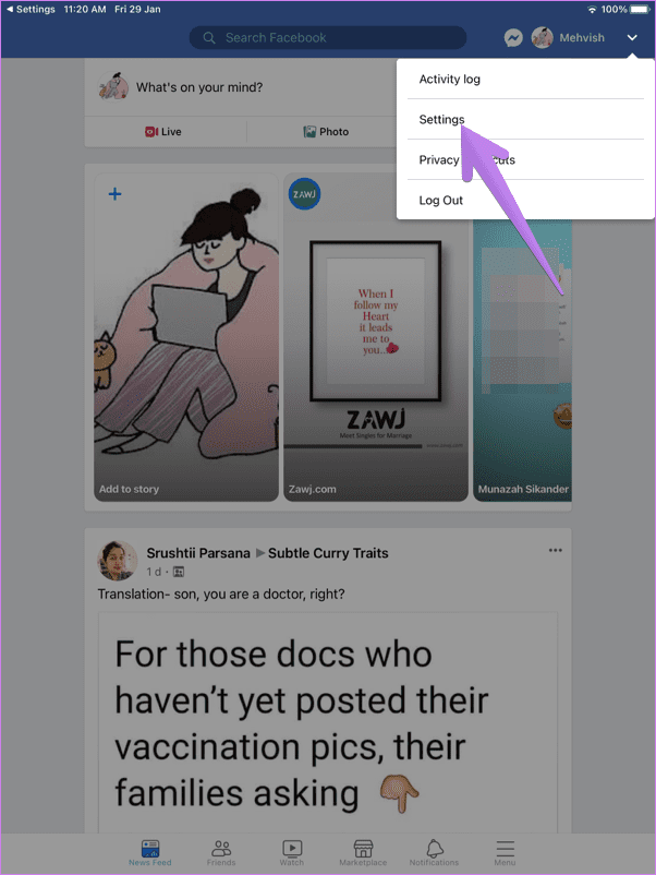 Facebook notifications iphone 6