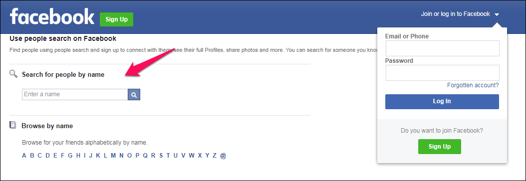 Facebook People Search Engine
