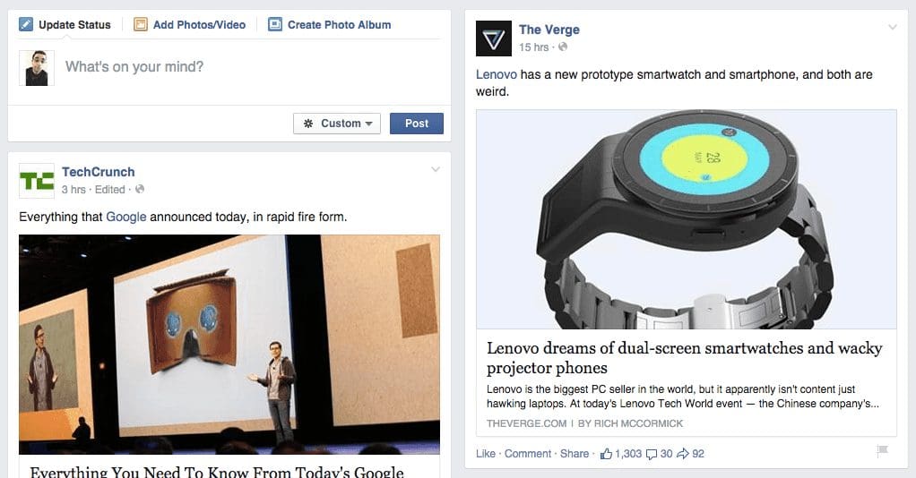 Facebook Refresh Layout Columns Chrome Extension