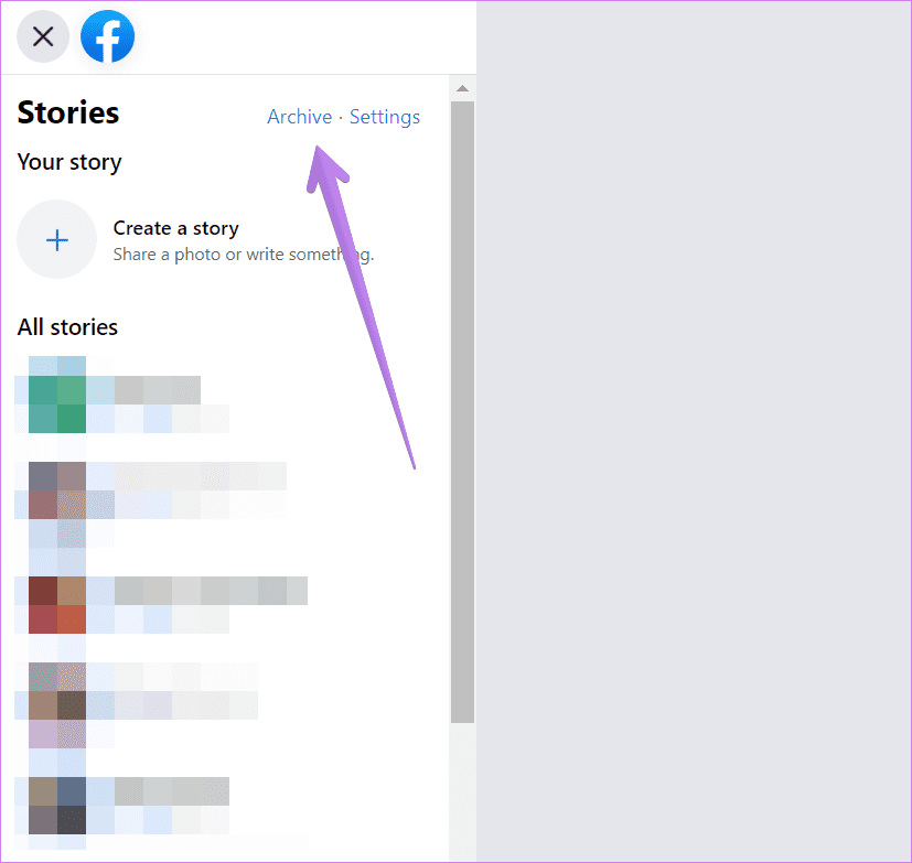 Facebook story archive 77a