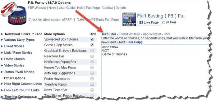 Fb Purity Text