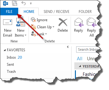 File Outlook