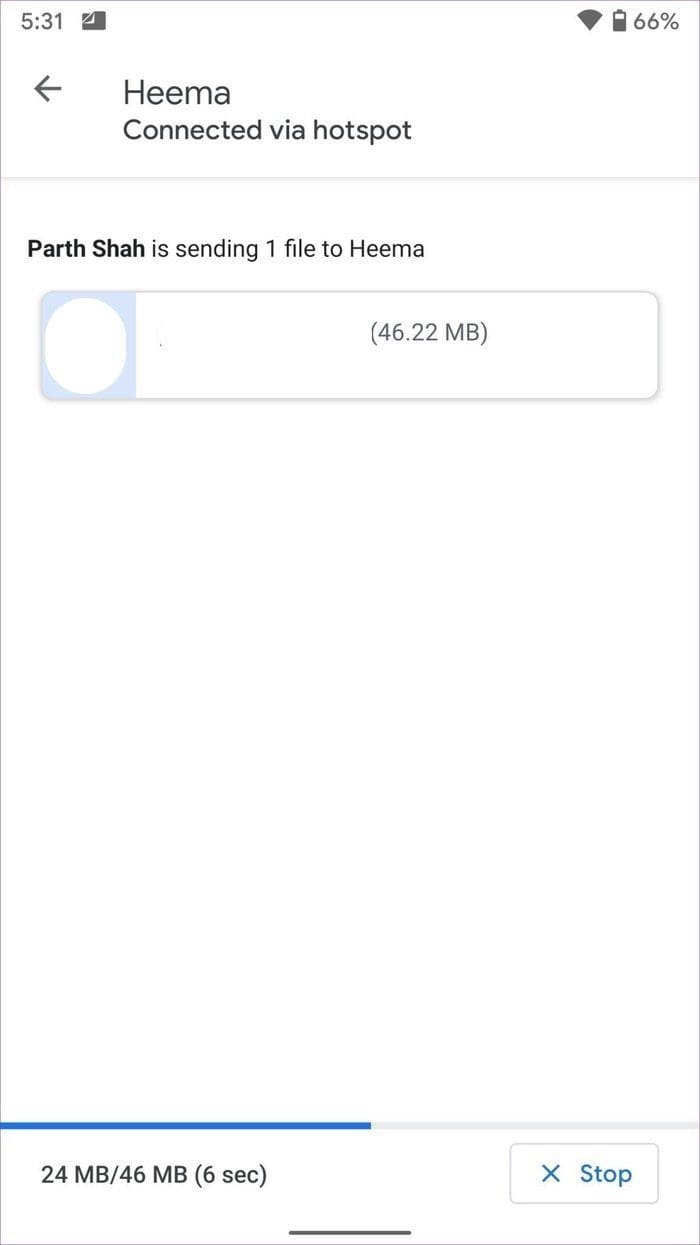 File sharing in google files