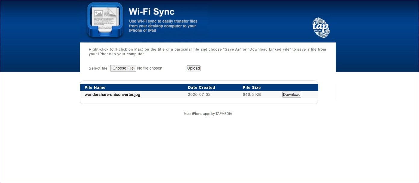 Files web