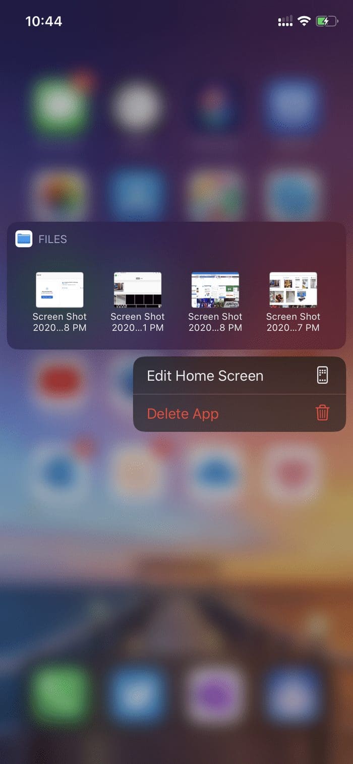 Files widget