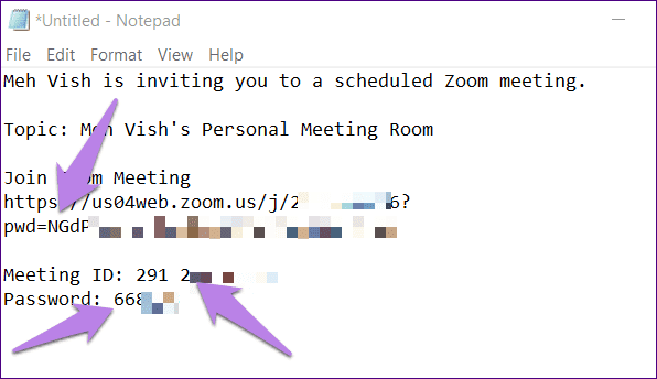 Find zoom meeting password 4