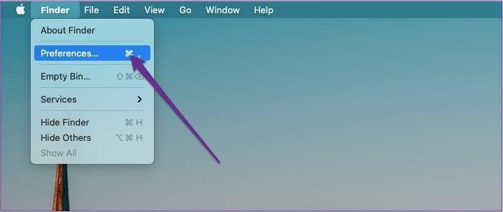 Finder preferences mac