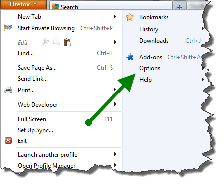 Firefox Options1