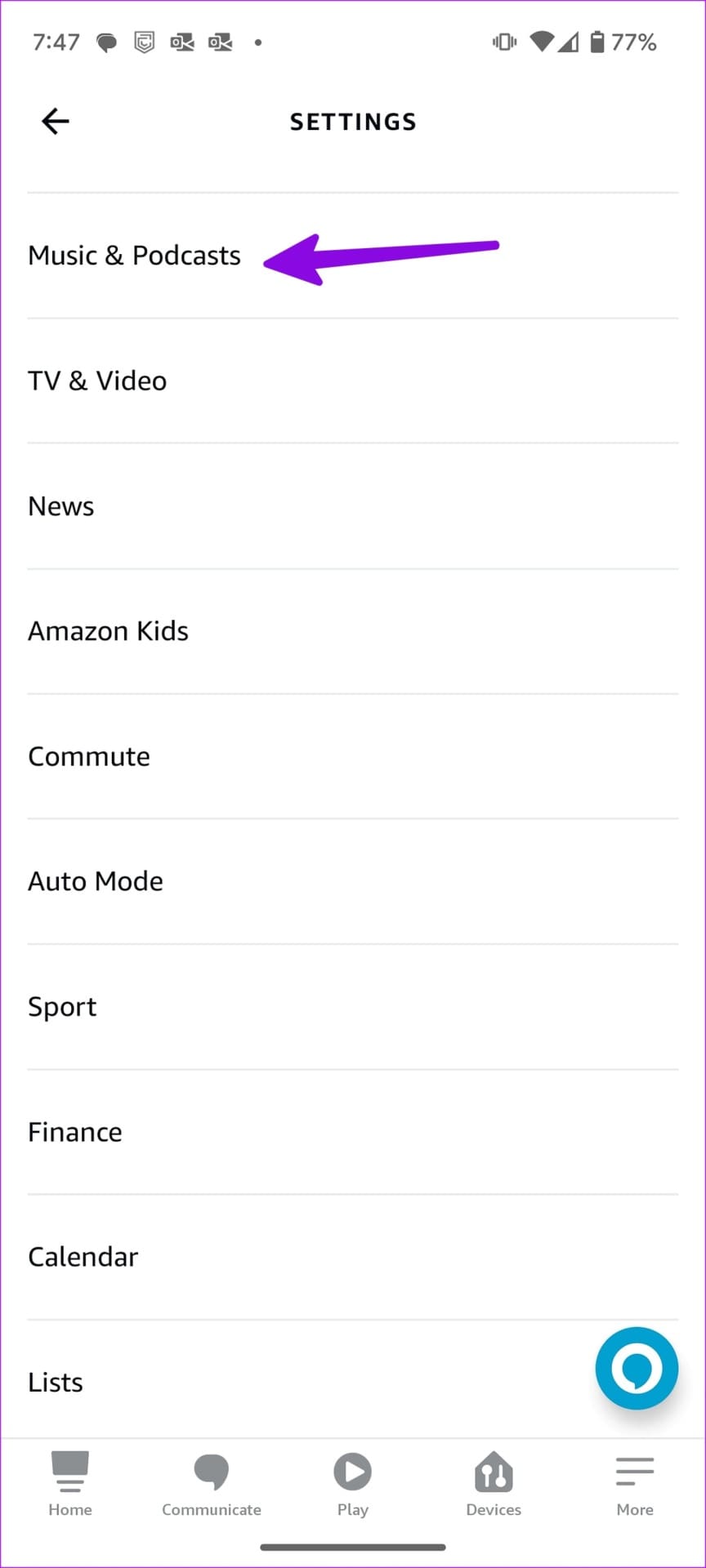 Music and podcasts in Alexa