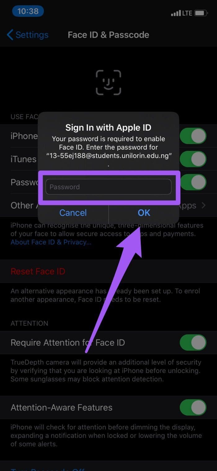 Fix face id not working with app store 03
