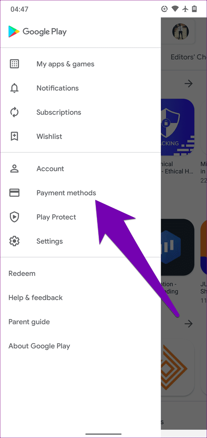Fix google play transaction could not be completed error 05
