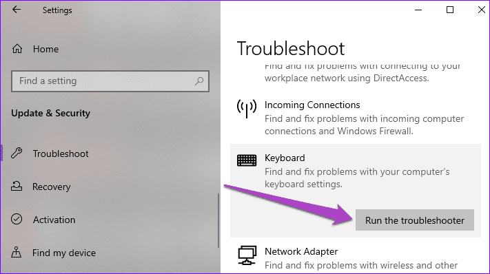 Fix keyboard shortcut not working windows 10 10