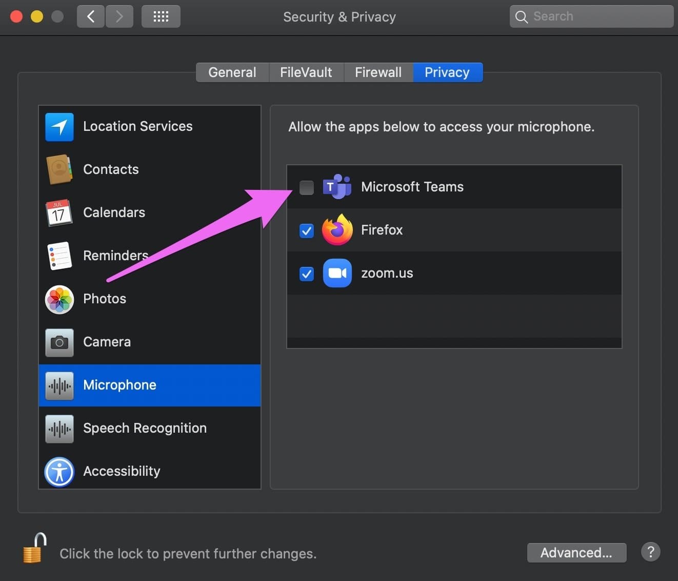 Fix microsoft teams microphone not working mac 08
