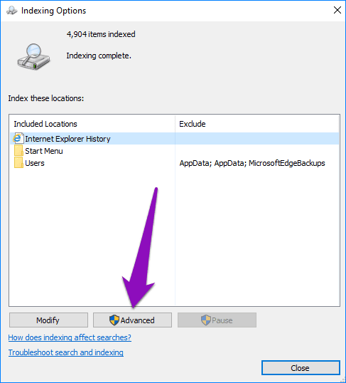 Fix windows 10 file explorer search not working 04