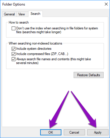 Fix windows 10 file explorer search not working 19