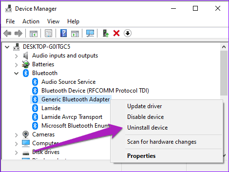Fix windows 10 not receiving files via bluetooth 22