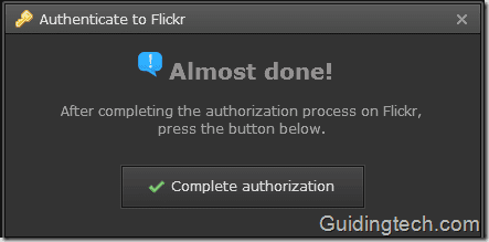 Flickrauthentication
