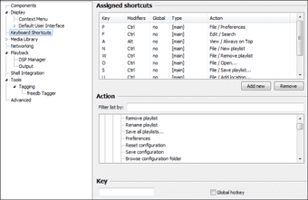 Foobar2000 Shortcuts