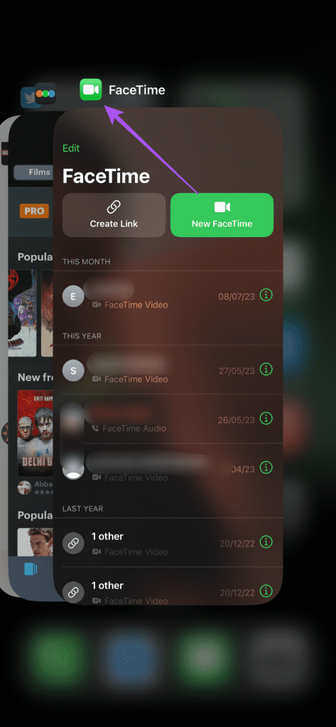 force quit facetime iphone