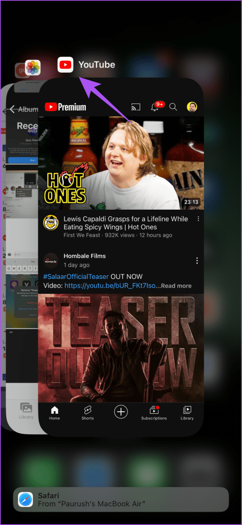 force quit youtube app