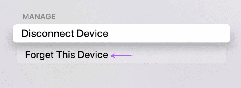 forget this device bluetooth settings Apple TV