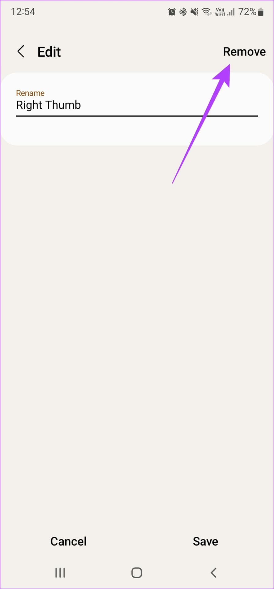 Remove fingerprint