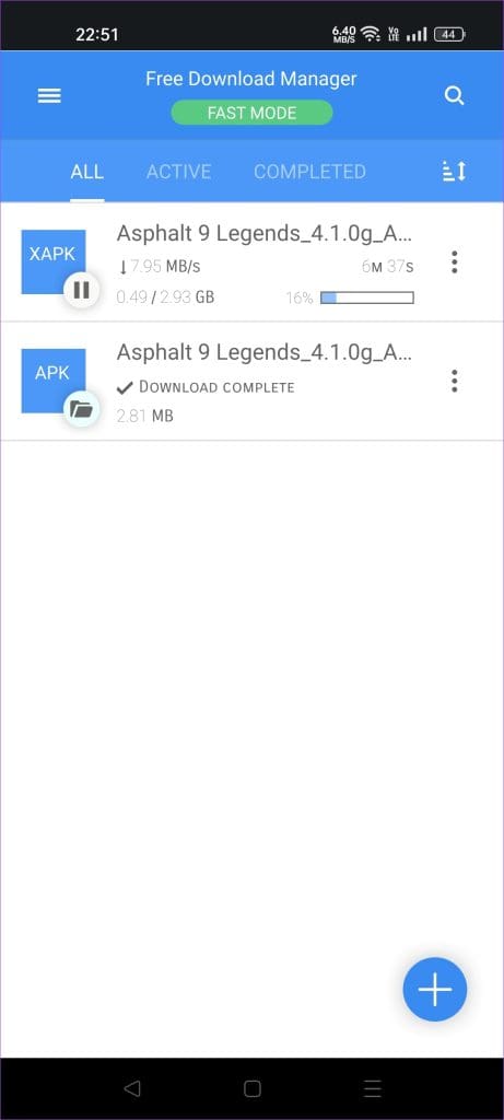 free download manager android ui