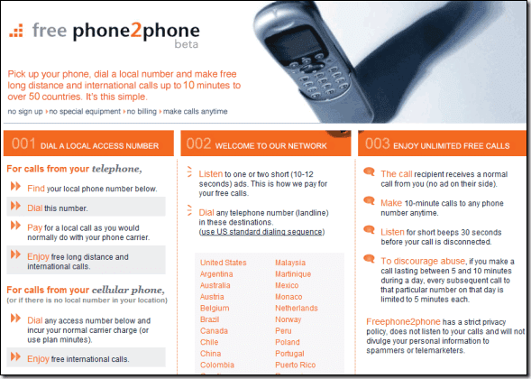 Freephone2Phonefreeorverycheapinternationalcalls