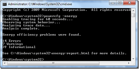 Generating Report