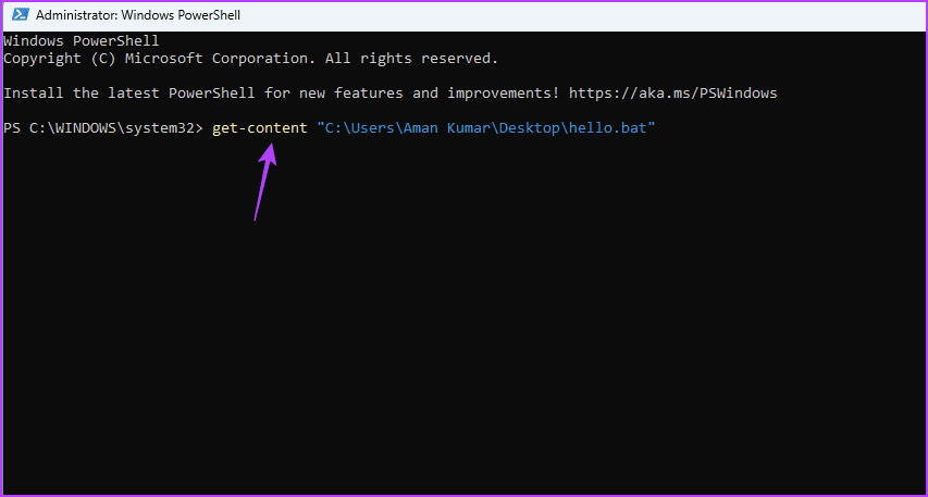 get content command in PowerShell