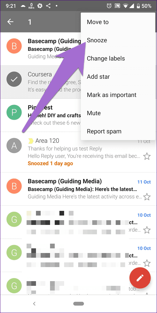 Gmail Archive Snooze Mute 11