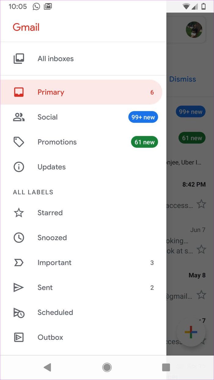 Gmail Hamburger