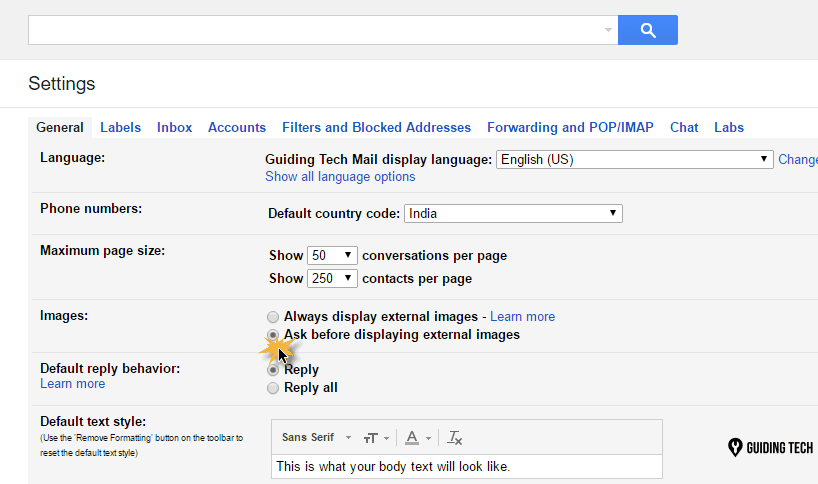 Gmail Setting
