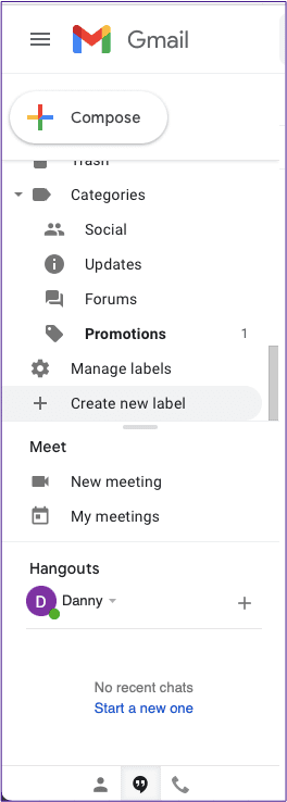 Gmail sidebar