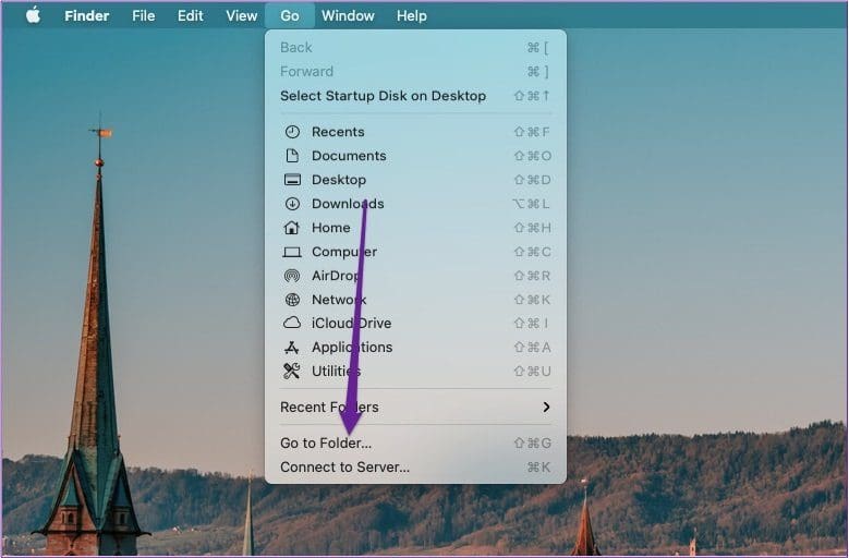 Go to folder finder app