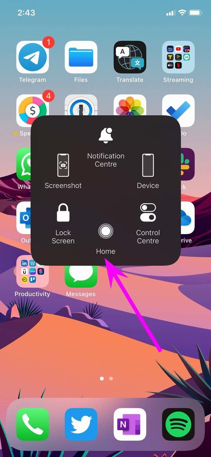 Go to home without i Phone home button
