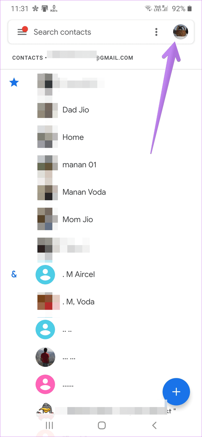 Google contacts vs samsung contacts 9