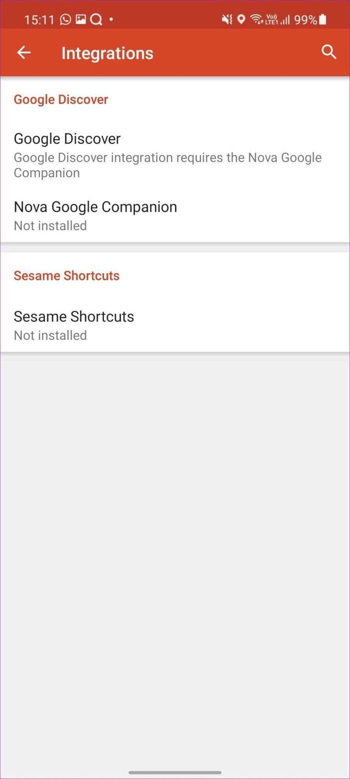 Google discover in nova launcher