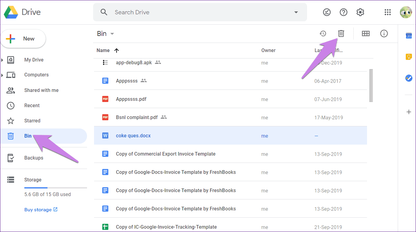 Google drive docs sheets wont delete files permanently 1