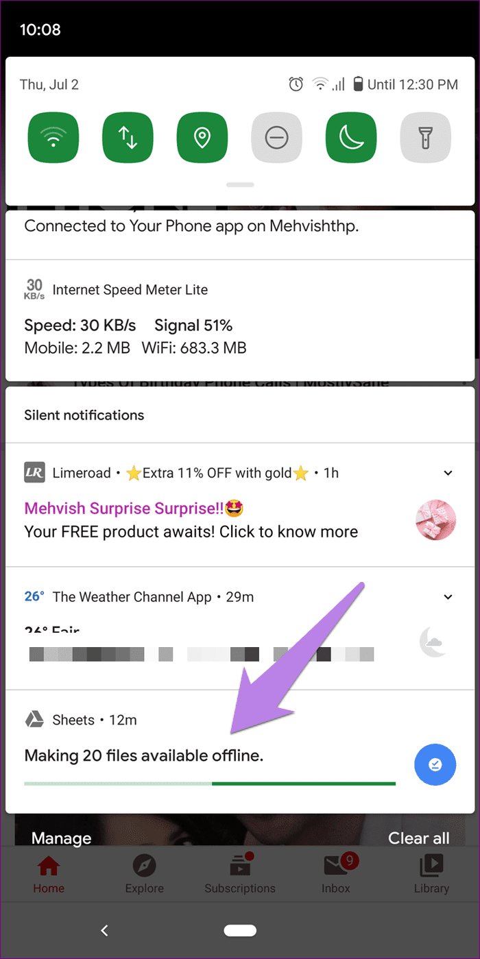 Google drive stuck on making files available offline 14
