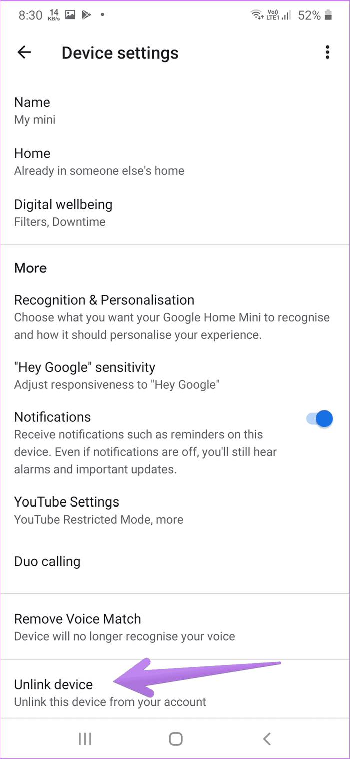 Google home remove linked account 17