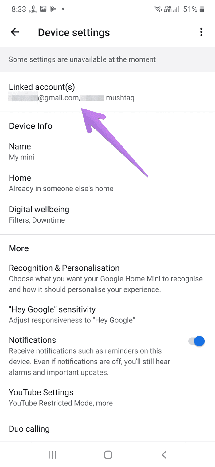 Google home remove linked account 4