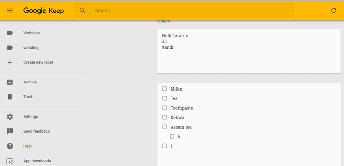 Google Keep Shortcuts 14