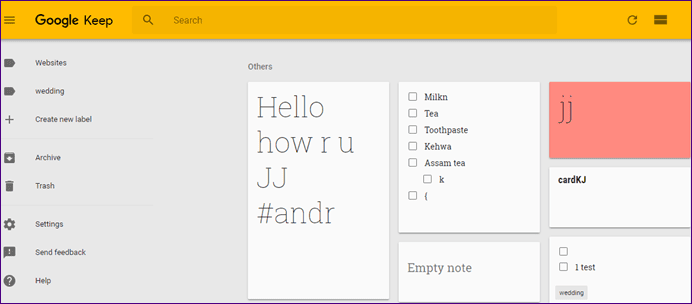 Google Keep Shortcuts 15