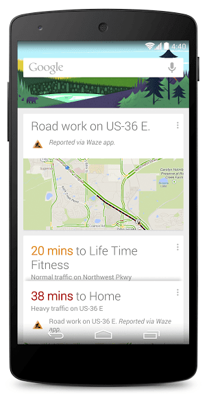 Google Now Traffic Alert
