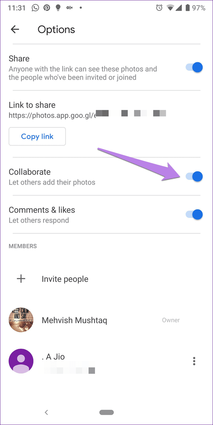 Google Photos Link Sharing Permission 13
