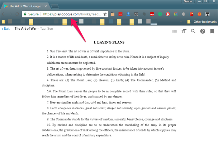 Google Play Books On Chrome Browser
