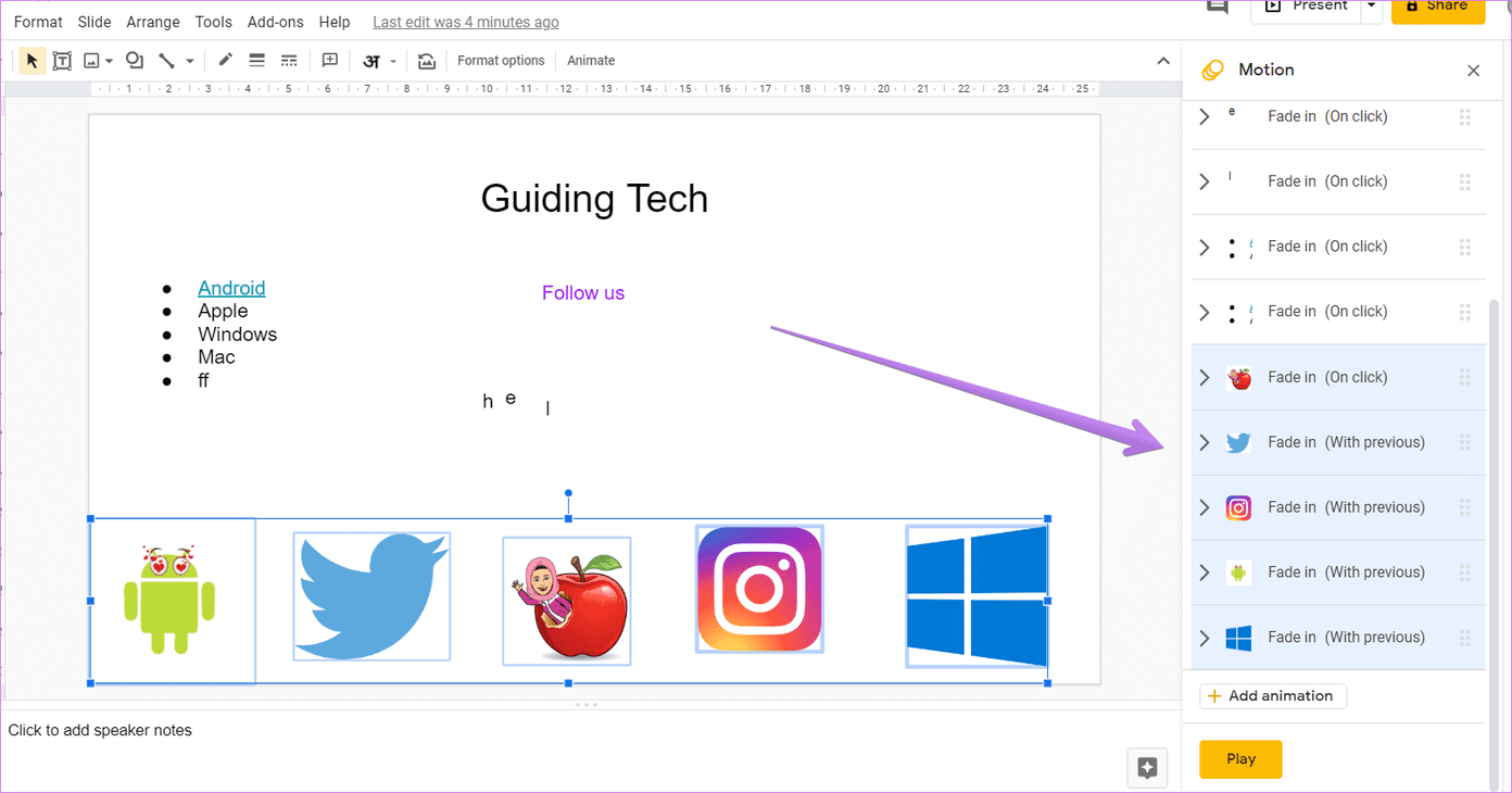 Google slides animation tips tricks 14