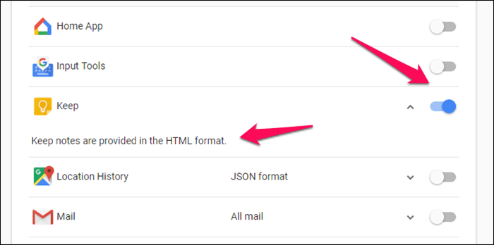 Google Takeout Google Keep Backup